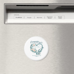 Aimant Compassion à chaque battement Design de cœur d'inf