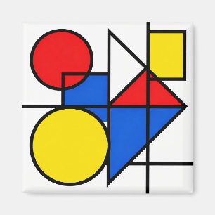Aimant Composition de couleurs primaires de Mondrian