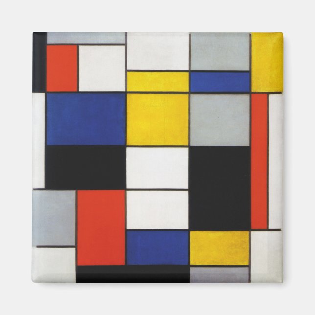 Aimant Composition, Mondrian (Devant)