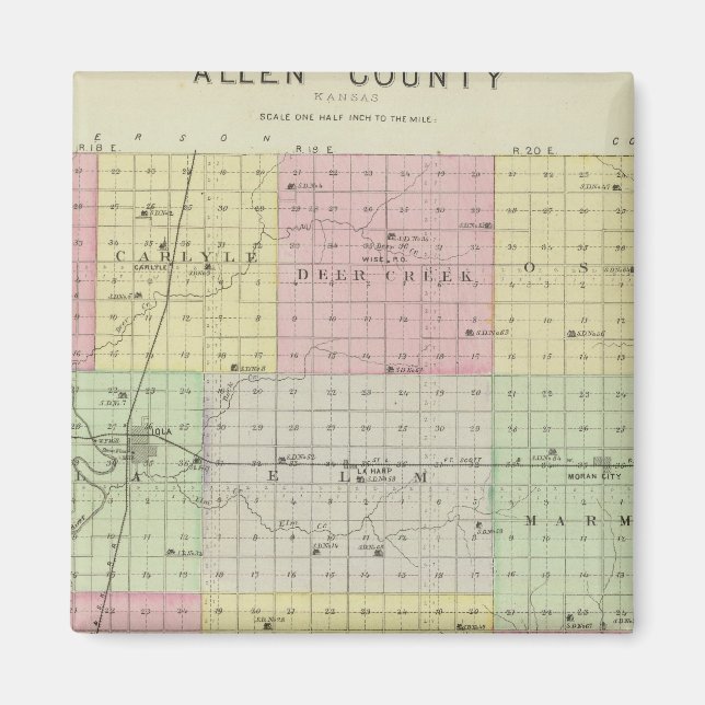 Aimant Comté d'Allen, Kansas (Devant)