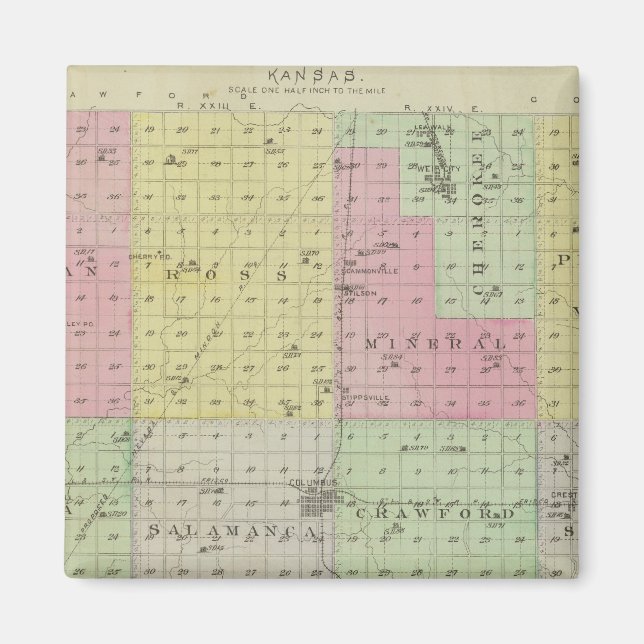 Aimant Comté de Cherokee, Kansas (Devant)