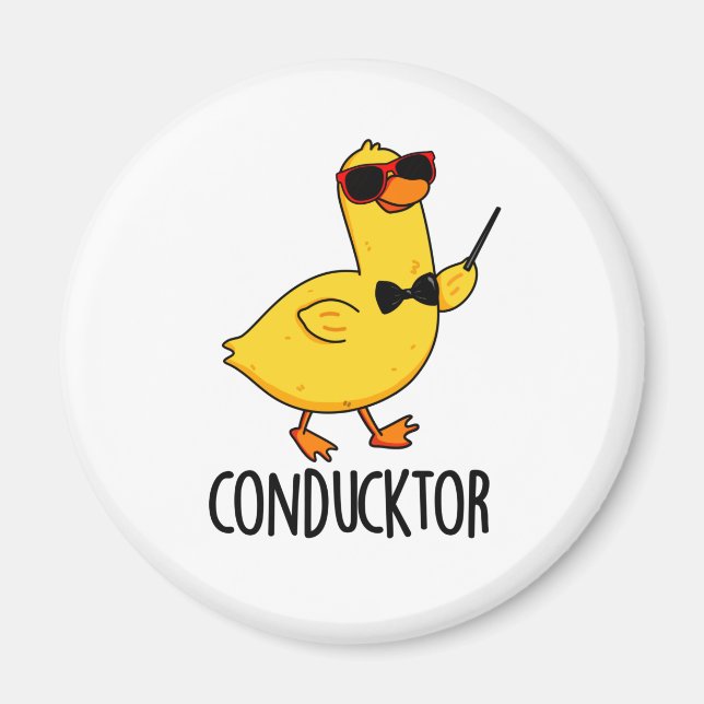 Aimant Con-duck-tor Funny Music Conducteur Canard Pun (Devant)