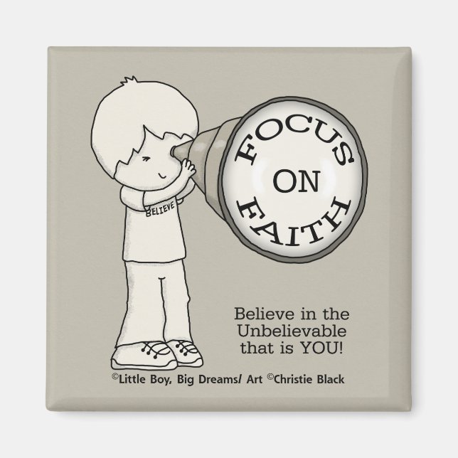 Aimant Concentre-toi sur la foi (Devant)