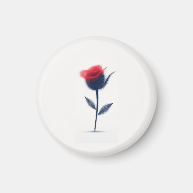 Aimant Conception Abstraite des fleurs (Devant)
