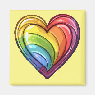 Aimant Conception cardiaque gay pride