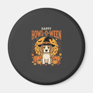 Aimant Conception de Beagle Halloween Howl-O-Ween Chien C