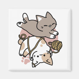 Aimant Conception de chats mignons et joueurs – Art de pa