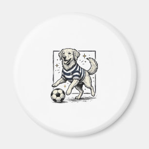 Aimant Conception de chemise de gravure de chien de footb