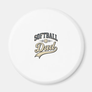Aimant Conception de chemise pour papa de softball vintag