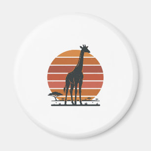 Aimant Conception de chemise vectorielle Safari Coucher d