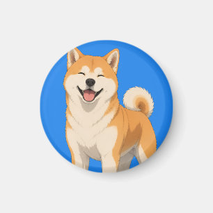 Aimant Conception de chien Akita heureux