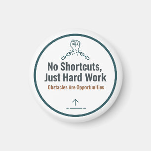 Aimant Conception de citation de travail acharné motivant