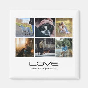 Aimant Conception de collage de portrait de famille Love
