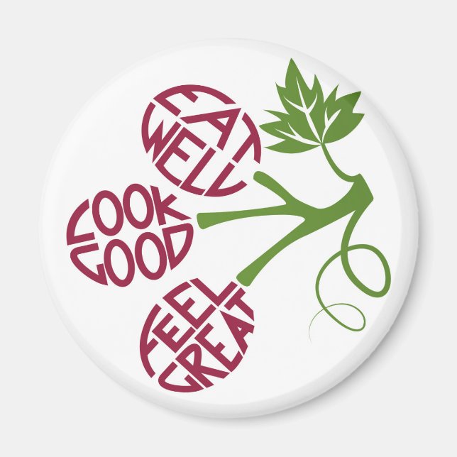 Aimant Conception de devis pour aliments sains pour la mo (Devant)