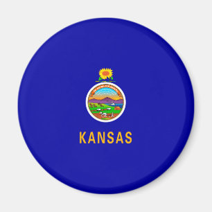 Aimant Conception de drapeau d'état du Kansas