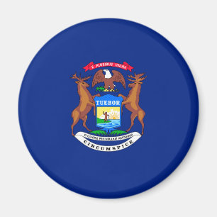 Aimant Conception de drapeau d'État du Michigan
