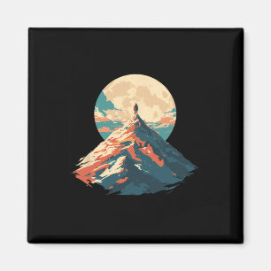 Aimant Conception de l'ascension du pic de montagne motiv