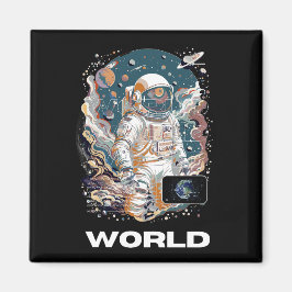 Aimant Conception de l'astronaute mondiale