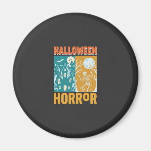Aimant Conception de maison hantée Halloween Lune squelet
