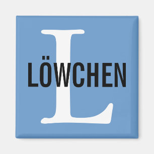 Aimant Conception de monogramme de race de Löwchen