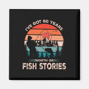 Aimant Conception de pêche cool 60 ans 60e anniversaire G