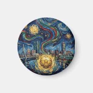 Aimant Conception de stade Skyline de Boston Football Art