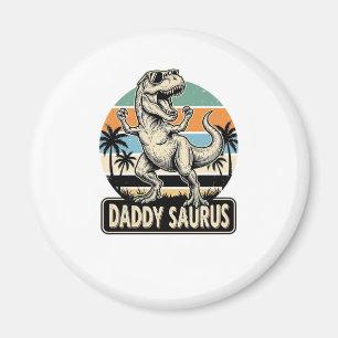 Aimant Conception de t-shirt de dinosaure rétro Papa Saur