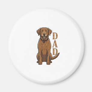 Aimant Conception de T-shirt pour papa de chien marron vi