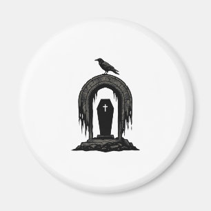 Aimant Conception de T-shirt silhouette de tombe de cimet