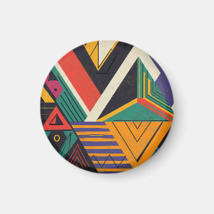 Aimant Conception de triangles de couleurs vives avec mot