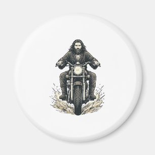 Aimant Conception de vecteur de cavalier de moto de gravu