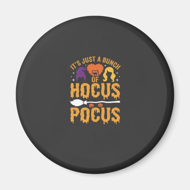 Aimant Conception de vecteur de sorcière de Hocus Pocus H (Devant)