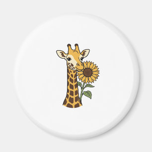 Aimant Conception de vecteur de tournesol de girafe vinta