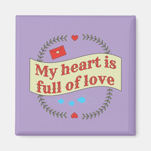 Aimant Conception des messages de coeur (Devant)