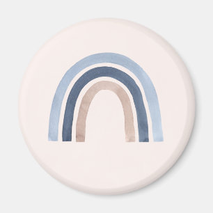 Aimant Conception du Boho bleu et arc-en-ciel de pêche