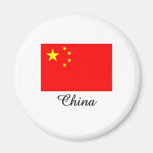 Aimant Conception du drapeau chinois (Devant)