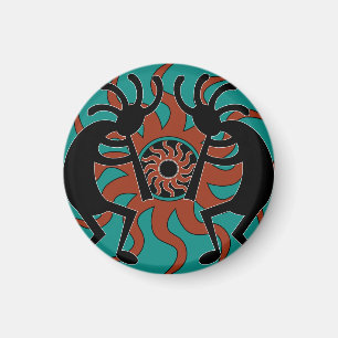 Aimant Conception du sud-ouest Kokopelli de turquoise