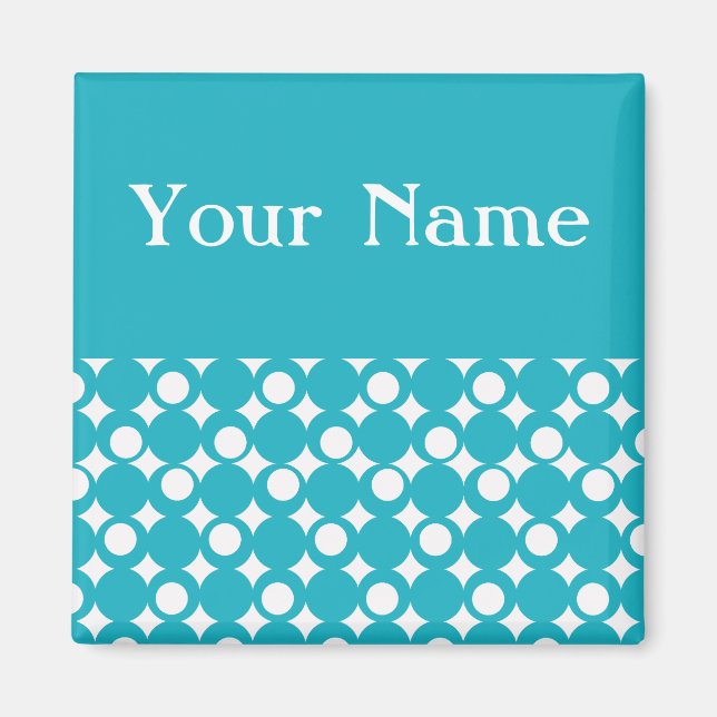 Aimant Conception d'une boule mod turquoise @ Emporio Mof (Devant)