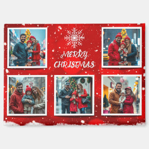 Aimant Conception élégante de photo de famille pour Noël 