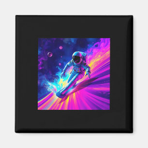 Aimant Conception Graphique de Surfeur Astronaute sur une
