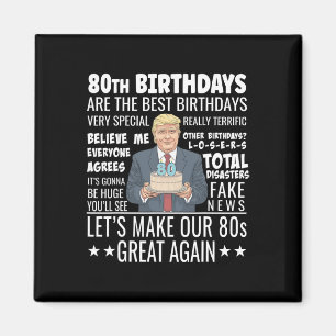 Aimant Conception pour 80e anniversaire - Citation drôle 