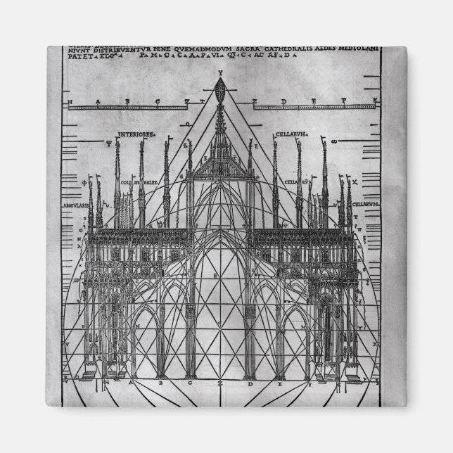 Aimant Conception pour la cathédrale de Milan (Devant)