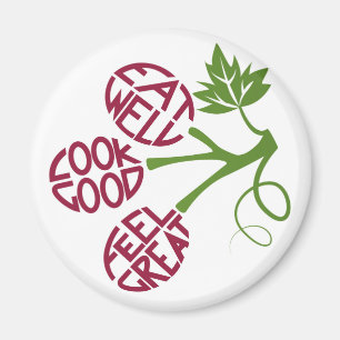 Aimant Conception saine de citation de nourriture pour la