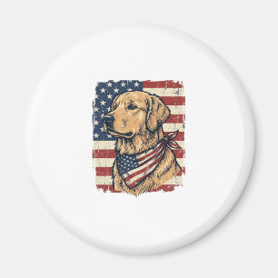 Aimant Conception vectorielle vintage patriotique de Gold