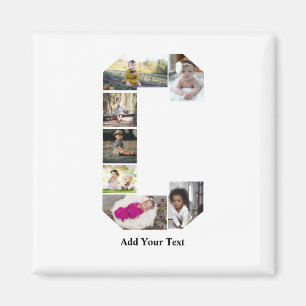 Aimant Concevez votre propre lettre C Photo Collage