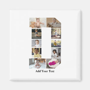 Aimant Concevez votre propre lettre D photo Collage