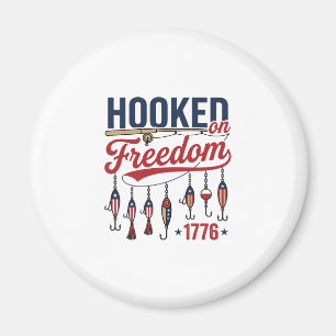 Aimant Conçu pour le T-shirt de pêche patriotique accroch