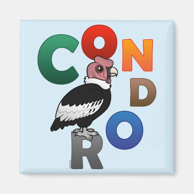 Aimant Condor coloré (Devant)