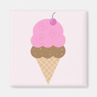 Cône de crème glacée fraise