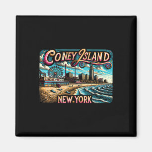 Aimant Coney Island New York Voyage Été Vacances Familial